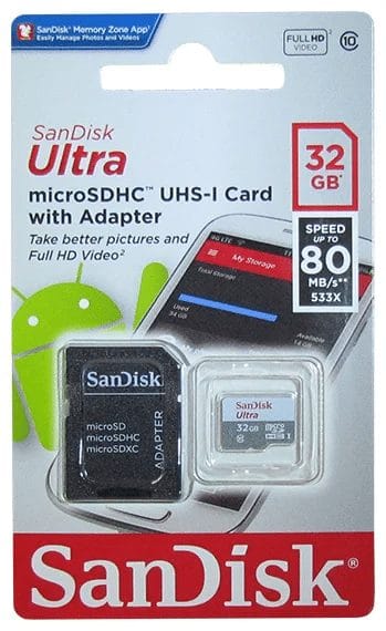 Карта памяти SanDisk Ultra Android microSDHC 32GB 80MB/s Class 10