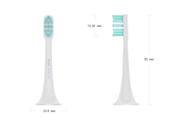 Насадка для электрической зубной щетки Mi Electric Toothbrush Head (3-pack, standard) Light Grey DDYST01SKS (NUN4010GL)
