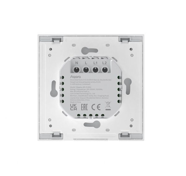 Умный выключатель Aqara Smart wall switch H1 ( with neutral, double rocker) WS-EUK04