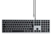 Клавиатура Satechi Slim W3 USB-C Wired Keyboard-RU. Раскладка - русская. Цвет - серый космос