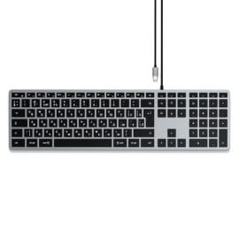 Клавиатура Satechi Slim W3 USB-C Wired Keyboard-RU. Раскладка - русская. Цвет - серый космос