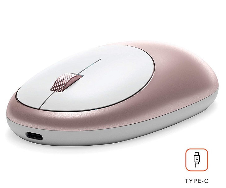 Беспроводная компьютерная мышь Satechi M1 Bluetooth Wireless Mouse. Цвет розовое золото.
