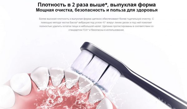 Насадка для электрической зубной щетки Xiaomi Electric Toothbrush T700 Replacement Heads (BHR5576GL), (2 шт)