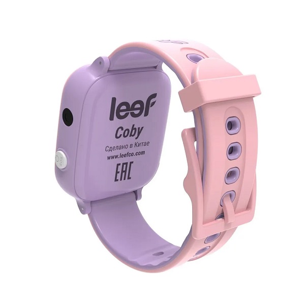 Детские умные часы LEEF Coby, цвет розовый+лиловый