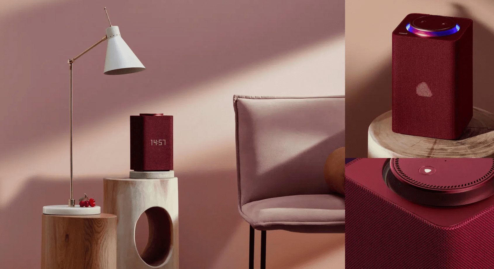 Акустическая система Yandex Яндекс.Станция Макс Красная YNDX-0008 (Умная колонка с голосовым помощником)+пульт YNDX-00401