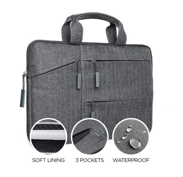 Сумка Satechi Water-Resistant Laptop Carrying Case для ноутбуков до 15, 16 дюймов, нейлон, серый