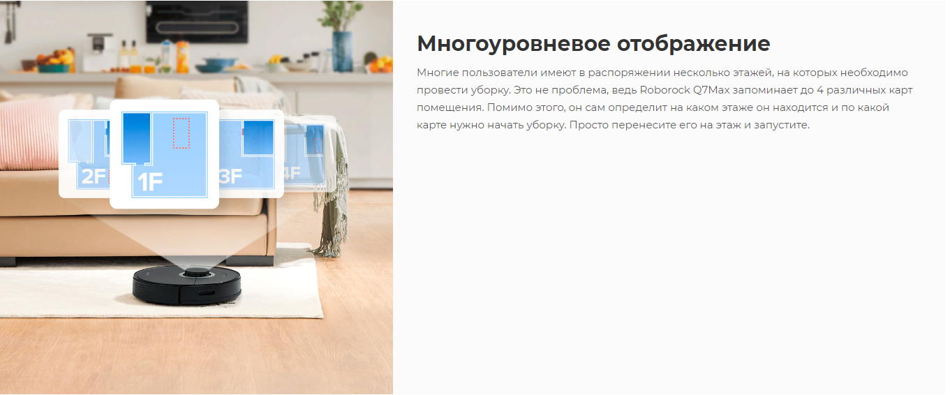 Робот-пылесос Roborock Q7 Max White Q380RR с зарядной станцией (РУ версия) (Q7M02-02)