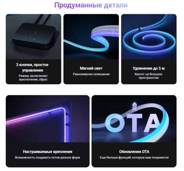 Удлинитель для умной светодиодной ленты Xiaomi Smart Lightstrip Pro Extension (BHR6476GL)