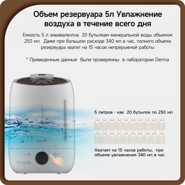 Увлажнитель воздуха Deerma DEM-F630 с ароматизацией — изображение 17