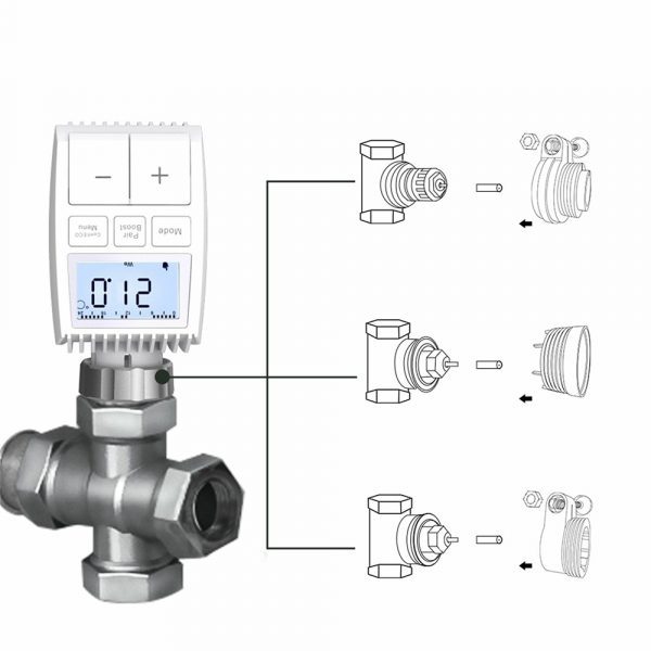 Умная термостатическая головка MOES ZigBee Thermostat Valve TV01 — изображение 3