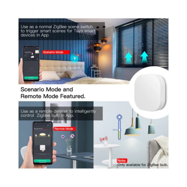 Беспроводной переключатель MOES ZigBee 1-Gang Wireless Switch — изображение 5