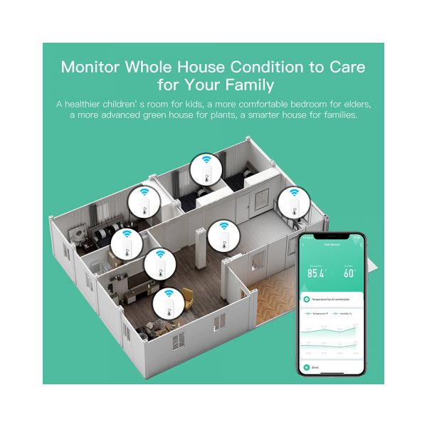 Датчик температуры и влажности MOES WiFi Temperature and Humidity Sensor — изображение 8