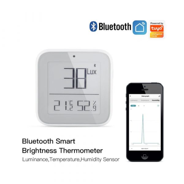Датчик температуры, влажности и освещенности MOES Bluetooth Temperature and Humidity + Light Sensor — изображение 3