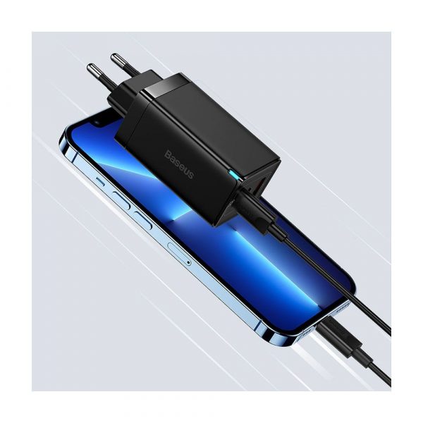 Зарядное устройство Baseus GaN3 Pro 2C + U 65 Вт EU Black 1 м черный CCGP050101 — изображение 12