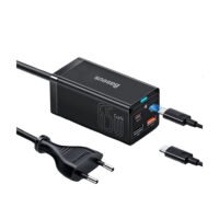 Зарядное устройство Baseus GaN3 Pro 2C + U 65 Вт EU Black 1 м черный CCGP050101
