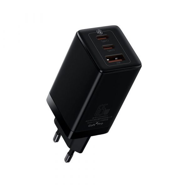 Зарядное устройство Baseus GaN3 Pro 2C + U 65 Вт EU Black 1 м черный CCGP050101 — изображение 4