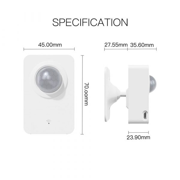 Датчик движения MOES WiFi Infrared Human Sensor WSS-FL-PIR-A — изображение 4