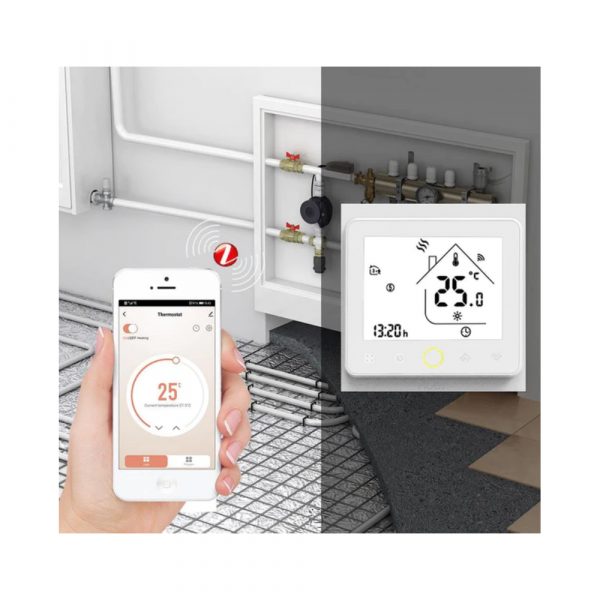 Умный терморегулятор для газового/водяного котла отопления MOES Zigbee Smart Thermostat ZHT-002-GC — изображение 13