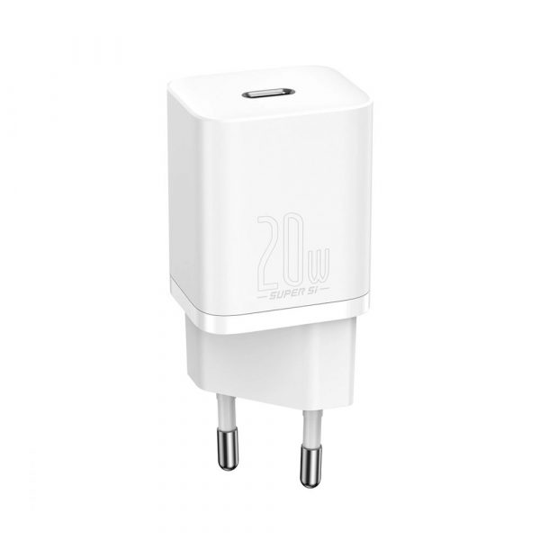 Зарядное устройство Type-C Baseus Super Si Quick Charger 1C 20W EU белого цвета TZCCSUP-B02 — изображение 5
