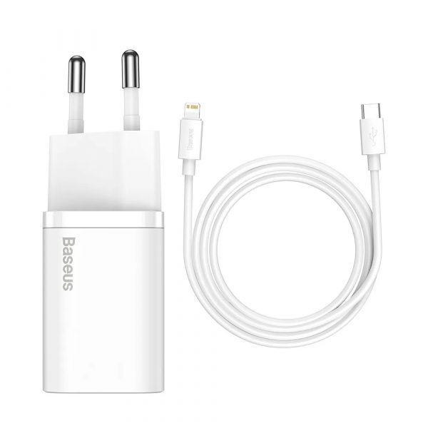 Зарядное устройство Type-C Baseus Super Si Quick Charger 1C 20W EU белого цвета TZCCSUP-B02