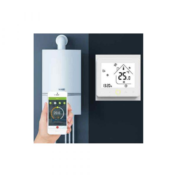Умный терморегулятор для газового/водяного котла отопления MOES WiFi Smart Thermostat WHT-002-GC — изображение 8