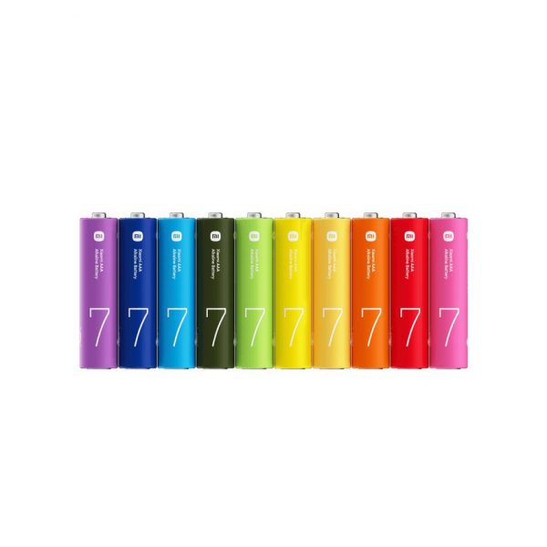 Батарейки щелочные Xiaomi AAA Rainbow Batteries (10 Count) LR03 (BHR5394GL) — изображение 3