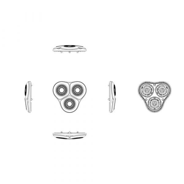 Насадка сменная бритвенная головка Xiaomi Electric Shaver S101 Replacement Head (BHR7453GL) — изображение 4