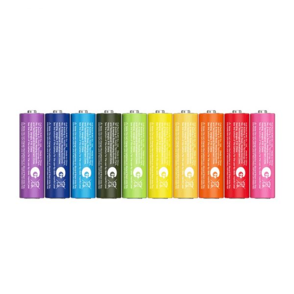 Батарейки щелочные Xiaomi AAA Rainbow Batteries (10 Count) LR03 (BHR5394GL) — изображение 4