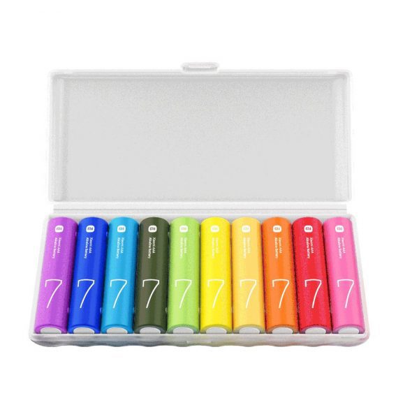 Батарейки щелочные Xiaomi AAA Rainbow Batteries (10 Count) LR03 (BHR5394GL) — изображение 7