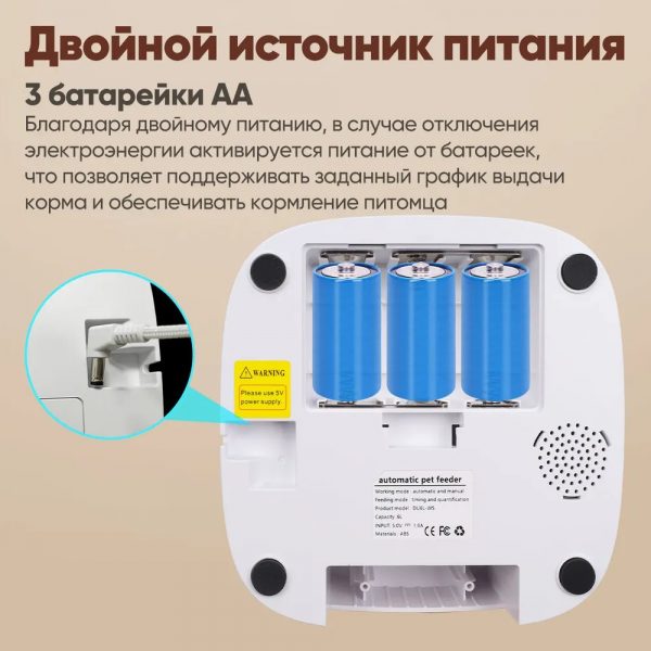 Автоматическая кормушка для домашних животных KaringBee KB-W-4L — изображение 5