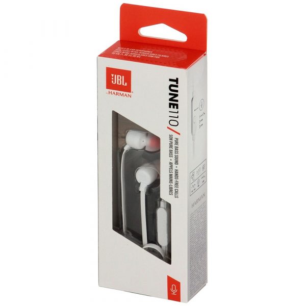 Проводные наушники JBL T110 - белый JBLT110WHT — изображение 6