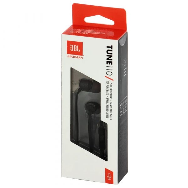 Проводные наушники JBL T110 - черный JBLT110BLK — изображение 4