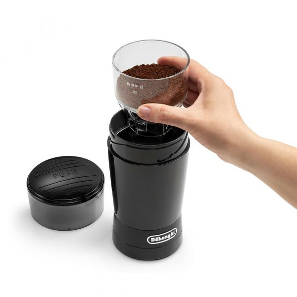 Кофемолка Delonghi KG200 170Вт сист.помол.:ротац.нож вместим.:90гр черный — изображение 5