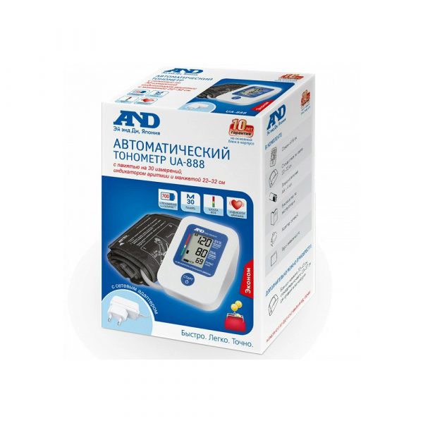 Тонометр AND UA-888AC манжета 23-37 см + адаптер + чехол I01004 — изображение 3