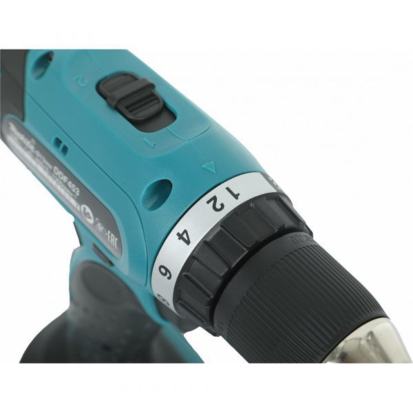 Дрель аккумуляторная Makita,18В,1х1.5АчLi-ion,БЗП-13мм,0-4001300обм,4227 Нм,1.8кг, Коробка — изображение 11