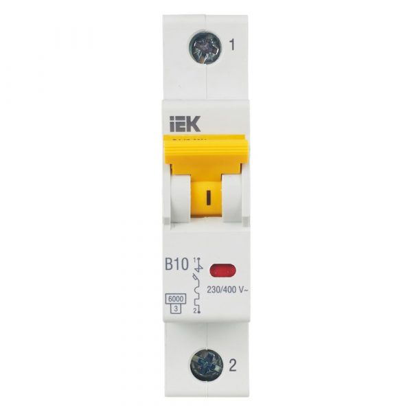 Выключатель автоматический IEK ВА47-60M (MVA31-1-010-B) 10A тип B 6kA 1П 230/400В 1мод белый (упак.: — изображение 3