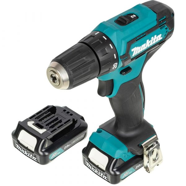 Дрель Makita аккумуляторная,12В,2х2АчLi-ion,БЗП-10мм,0-4501700обм,3014Н м,1.1кг,179x66x212,чем,подсв — изображение 4