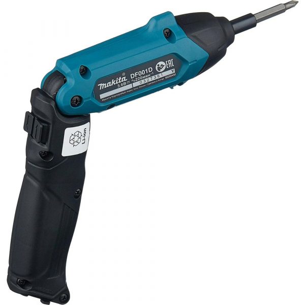 Отвертка аккумуляторная Makita 3.6В, Встроенный аккумулятор, 220 обм,4.5Нм,6-ти гран14",0.4кг,подсветка, Набор Аксесс — изображение 3