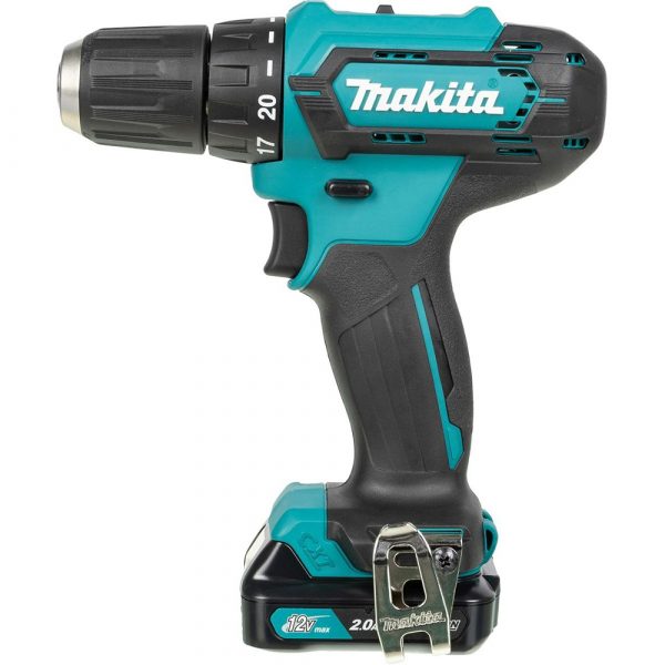 Дрель Makita аккумуляторная,12В,2х2АчLi-ion,БЗП-10мм,0-4501700обм,3014Н м,1.1кг,179x66x212,чем,подсв — изображение 6