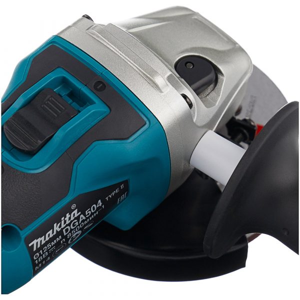 Makita УШМ акк,бщет,ф125мм,18В,Li-ion,8500обм,2.5кг,кор,бакк и зу — изображение 6