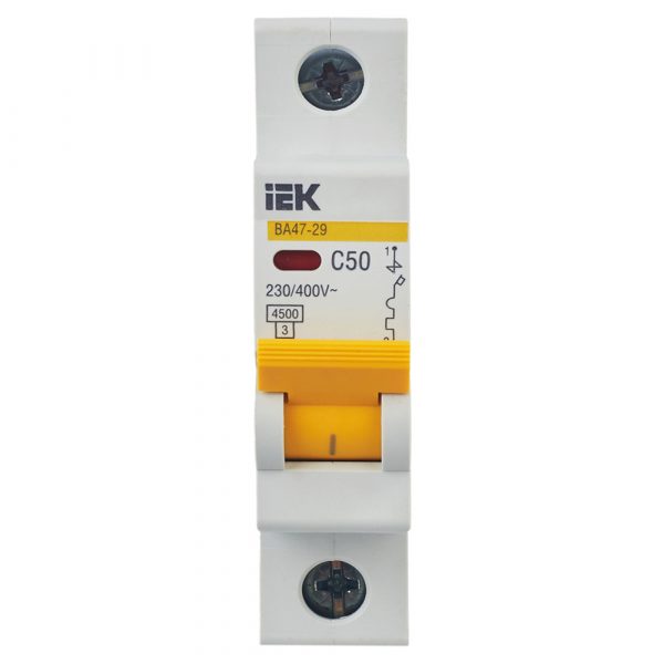 Выключатель автоматический IEK ВА47-29 (MVA20-1-050-C) 50A тип C 4.5kA 1П 230/400В 1мод белый (упак. — изображение 7