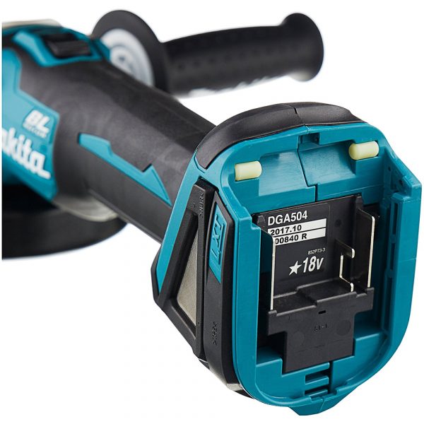 Makita УШМ акк,бщет,ф125мм,18В,Li-ion,8500обм,2.5кг,кор,бакк и зу — изображение 7
