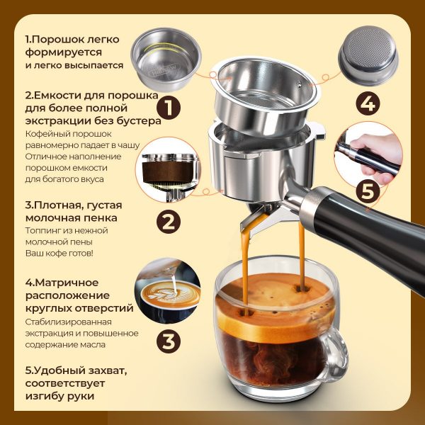 Кофемашина Hibrew H10B серебряный — изображение 11