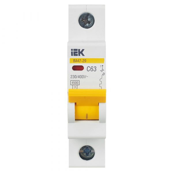 Выключатель автоматический IEK ВА47-29 (MVA20-1-063-C) 63A тип C 4.5kA 1П 230/400В 1мод белый (упак. — изображение 9