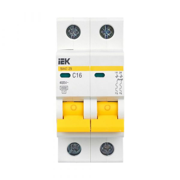 Выключатель автоматический IEK ВА47-29 (MVA20-2-050-C) 50A тип C 4.5kA 2П 400В 2мод белый (упак.:1шт — изображение 5
