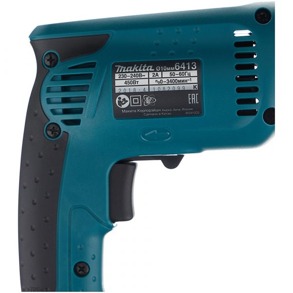 Makita Дрель,450Вт,БЗП-10мм,0-3000обм,1.2кг,кор — изображение 10