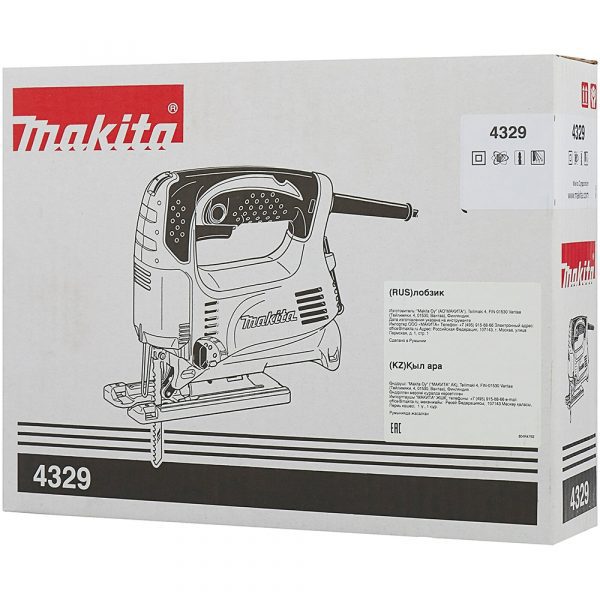 Лобзик Makita врук,450Вт,500-3100обм,ход-18мм,рез-65мм, 1.9кг,кор,маятн,Al подошва — изображение 9