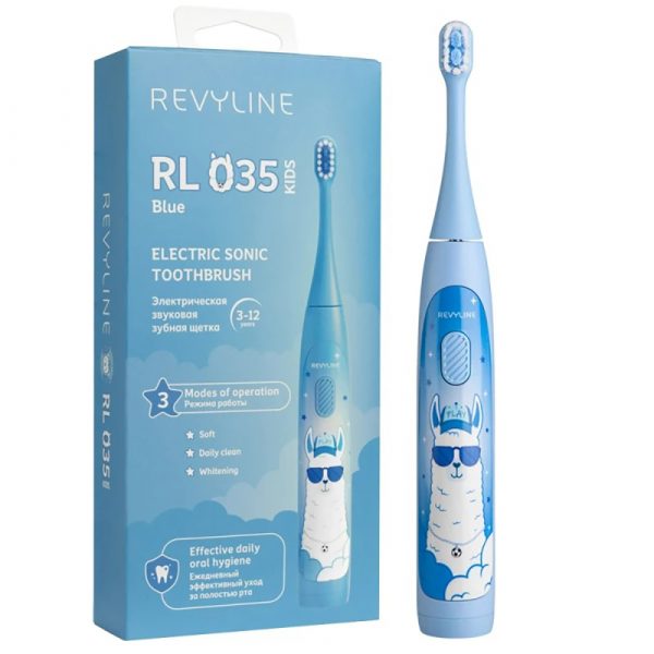 Электрическая зубная щетка Revyline RL 035 Kids голубая