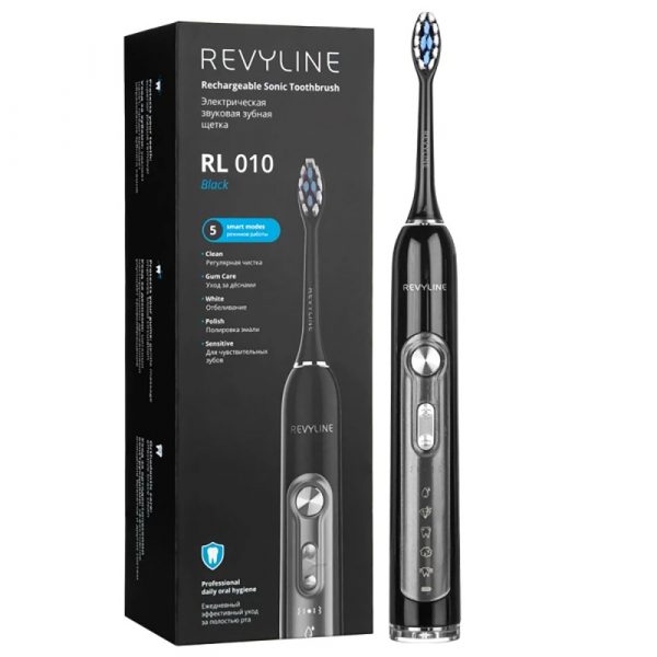Электрическая звуковая зубная щетка Revyline RL 010, черная