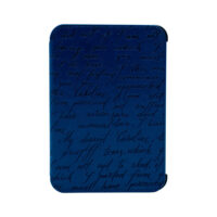 Чехол для ONYX BOOX MAGELLAN (цвет: тёмно-синяя кожа, тиснение: текст), совместим с Darwin/Faust/Vasco da Gama